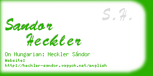 sandor heckler business card